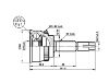 Gelenksatz, Antriebswelle CV Joint Kit:39100-2J201